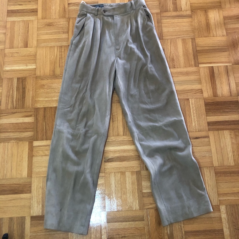 Vintage Genuine Suede Straight Leg Pants